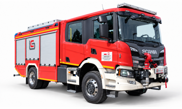 ŚREDNI SAMOCHÓD RATOWNICZO – GAŚNICZY SCANIA P360 Z FUNKCJĄ CIĘCIA